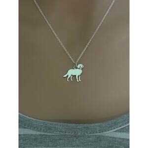 Sterling Silver Golden Retriever Necklace